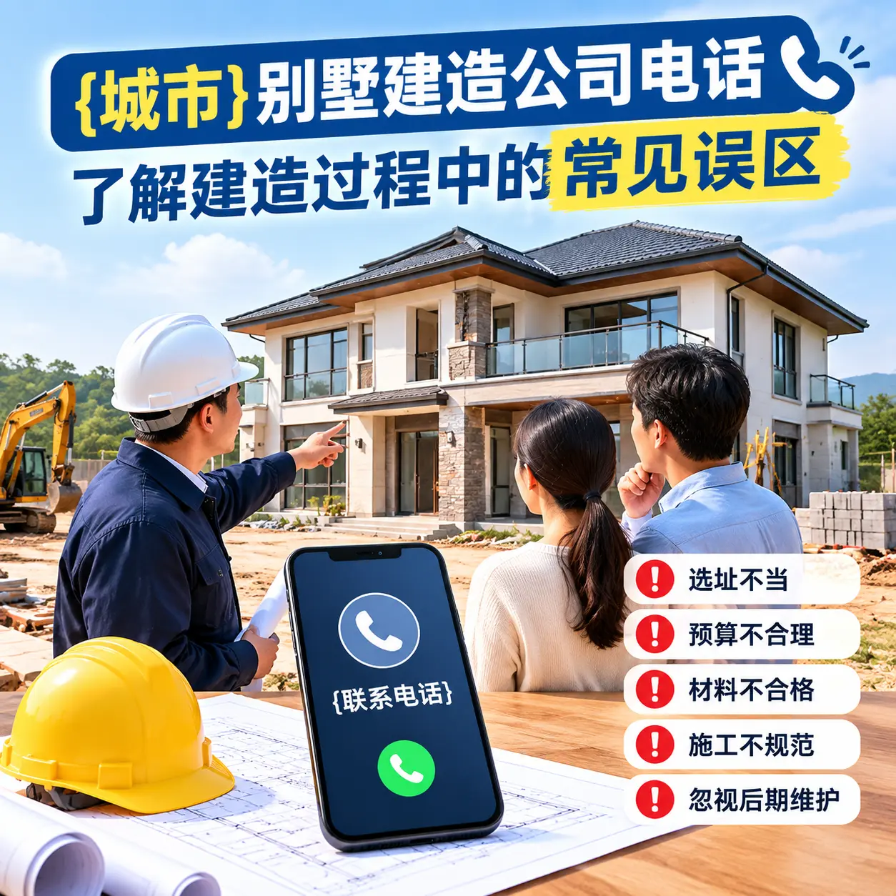贵阳别墅建造公司电话，了解建造过程中的常见误区